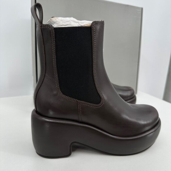 Everlane The Puffa Boot in Dark Brown size 8 Chelsea Ankle 3.25" Chunky Platform - Picture 2 of 9